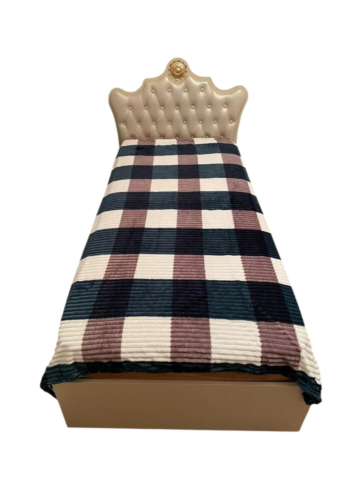 Yataq örtüyü Bamboo model 13.7, yeni model, yaz-yay-payız fəsilli, kletka (şahmat) dizaynlı, Bamboo materiallı - GS_1_008