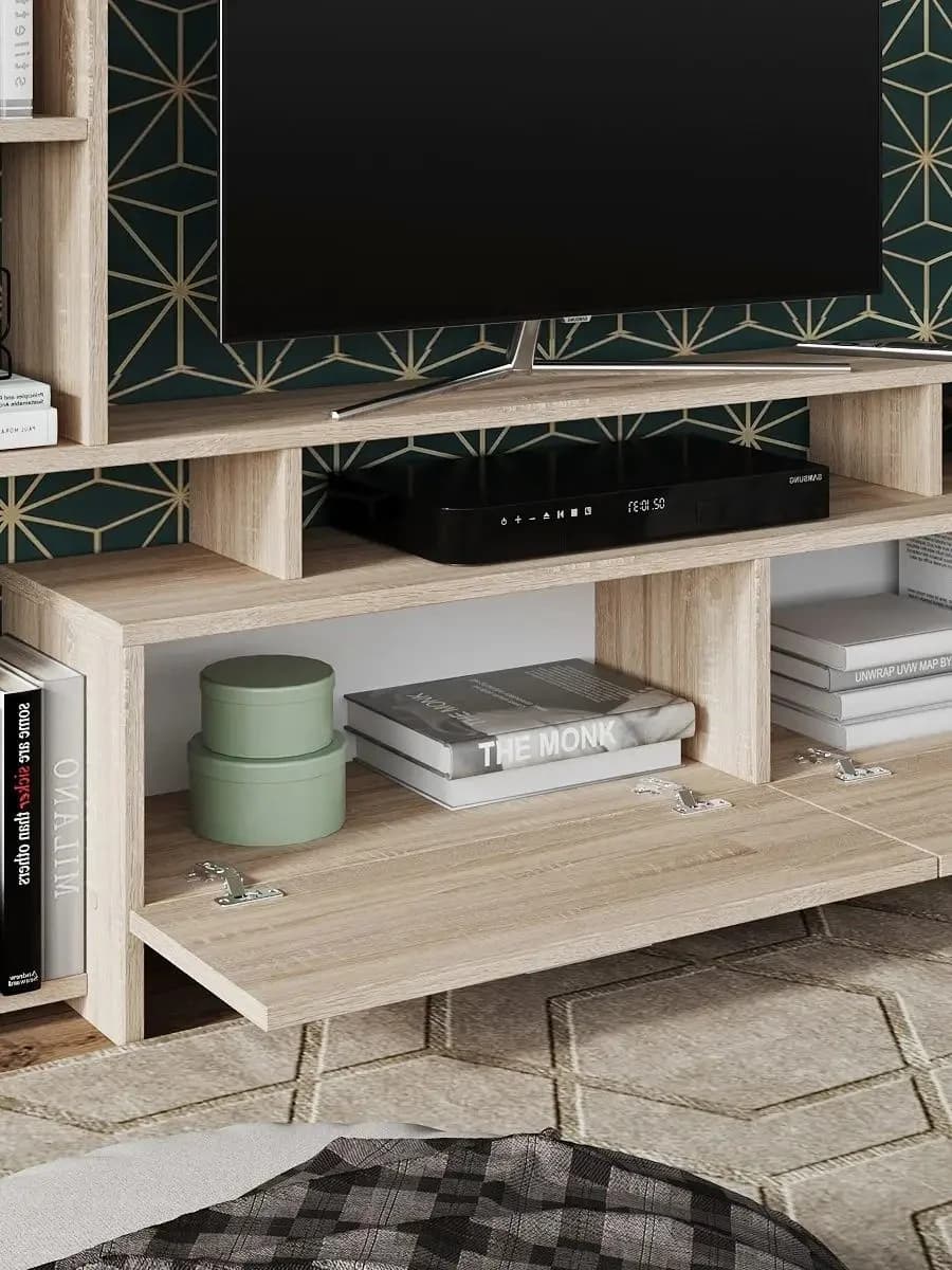 TV üçün tumba Yagmur, laminat, sonomo, 135x25x112 sm — image 5