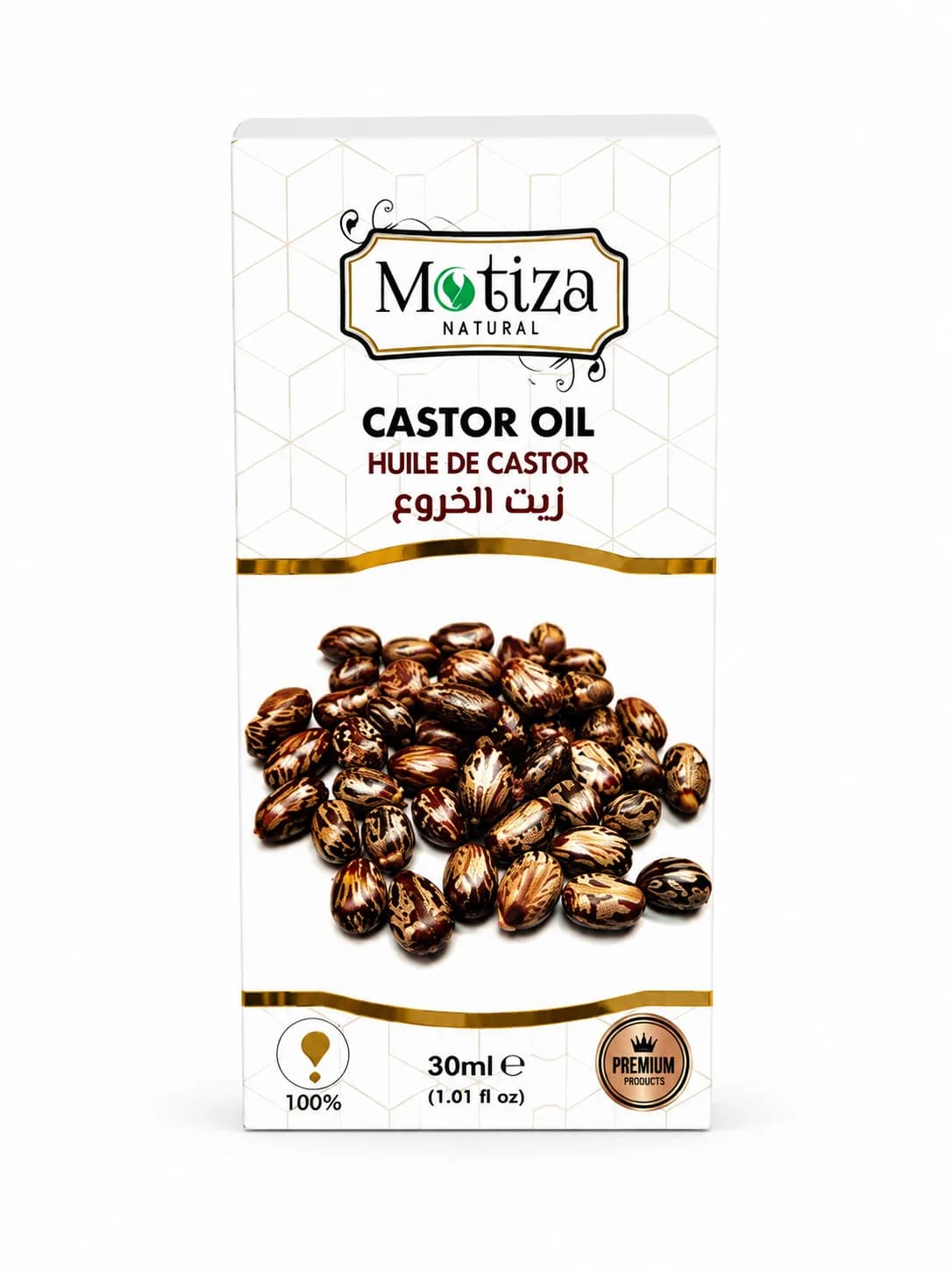 Kosmetik yağ Motiza Natural Castor Oil, 30 ml