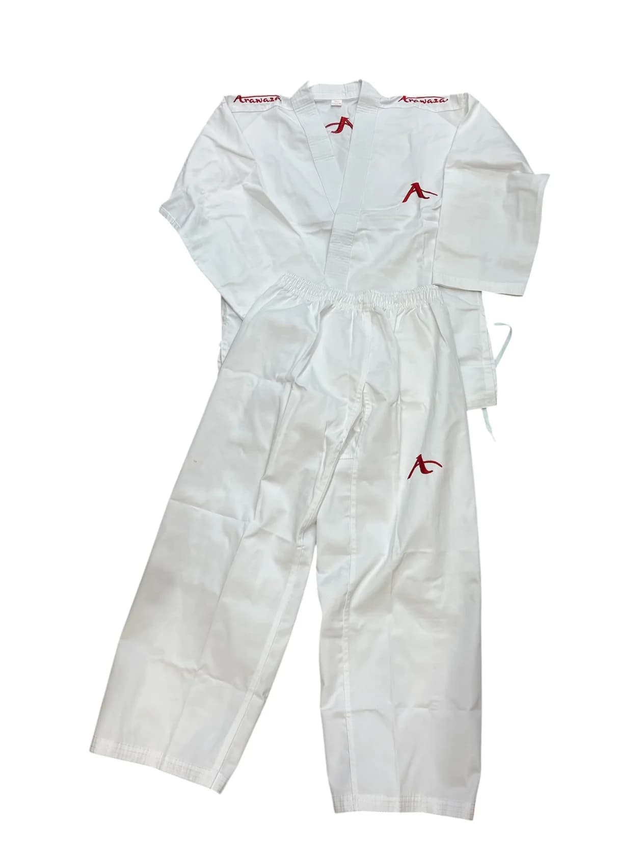 Kimono karate üçün Aravaza, ağ, 140 sm