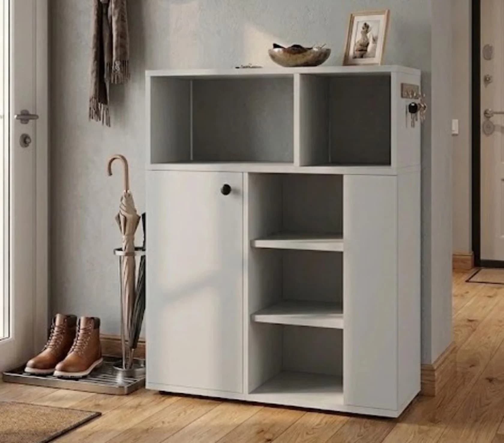 Tumba dəhliz üçün MB 18, laminat, boz, 95х75х35 sm