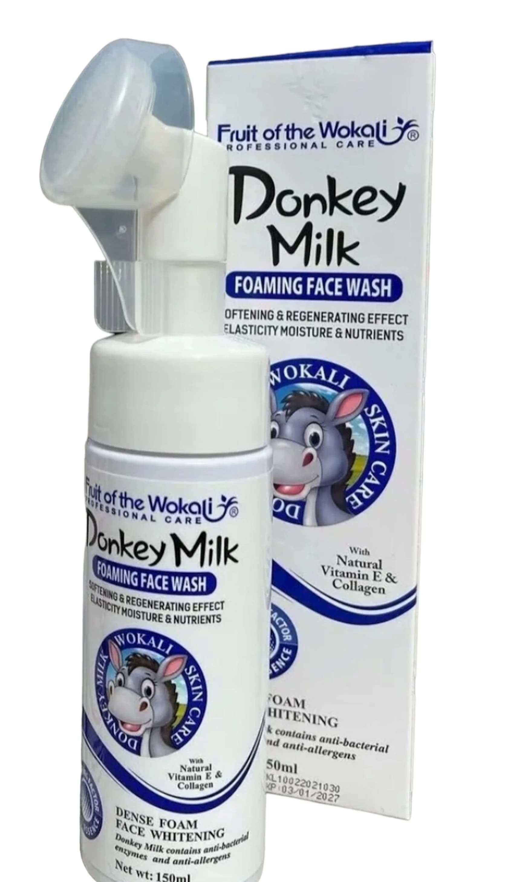 Üz üçün yuyunma köpüyü Donkey Milk wash 150 ml