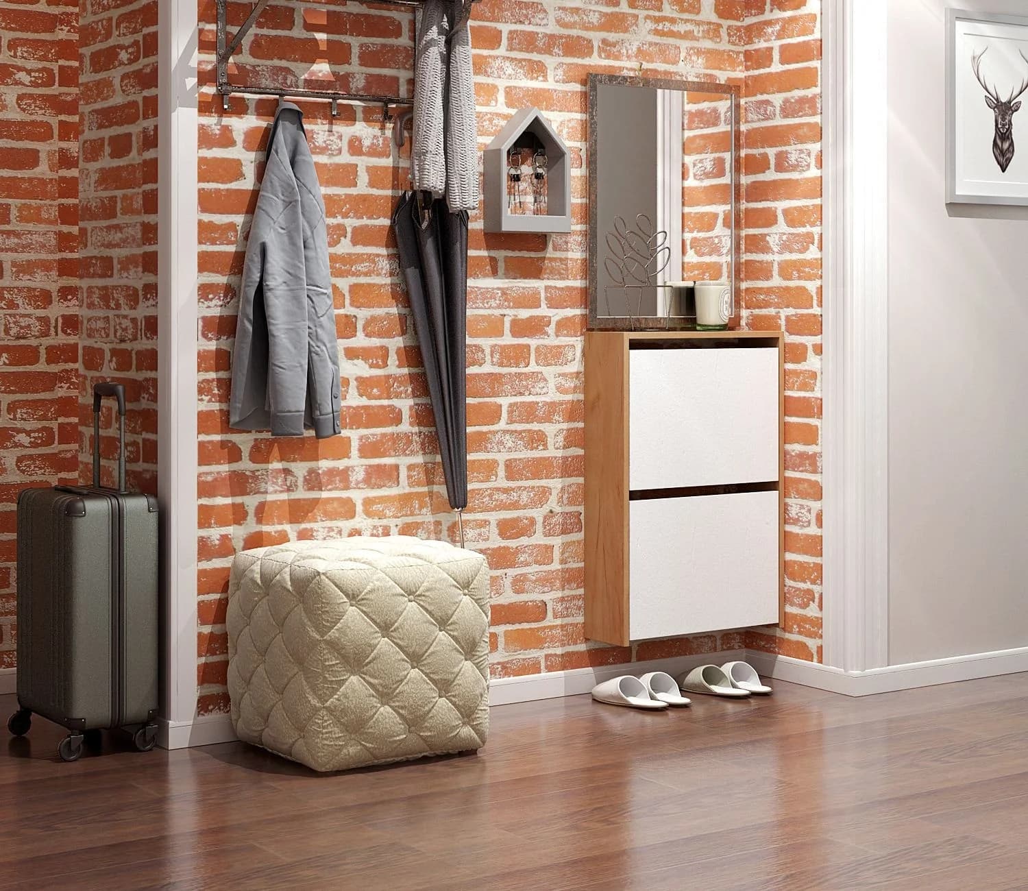 Ayaqqabı üçün tumba Yagmur 77 sm 52 sm 4 ədəd Laminat — изображение 2