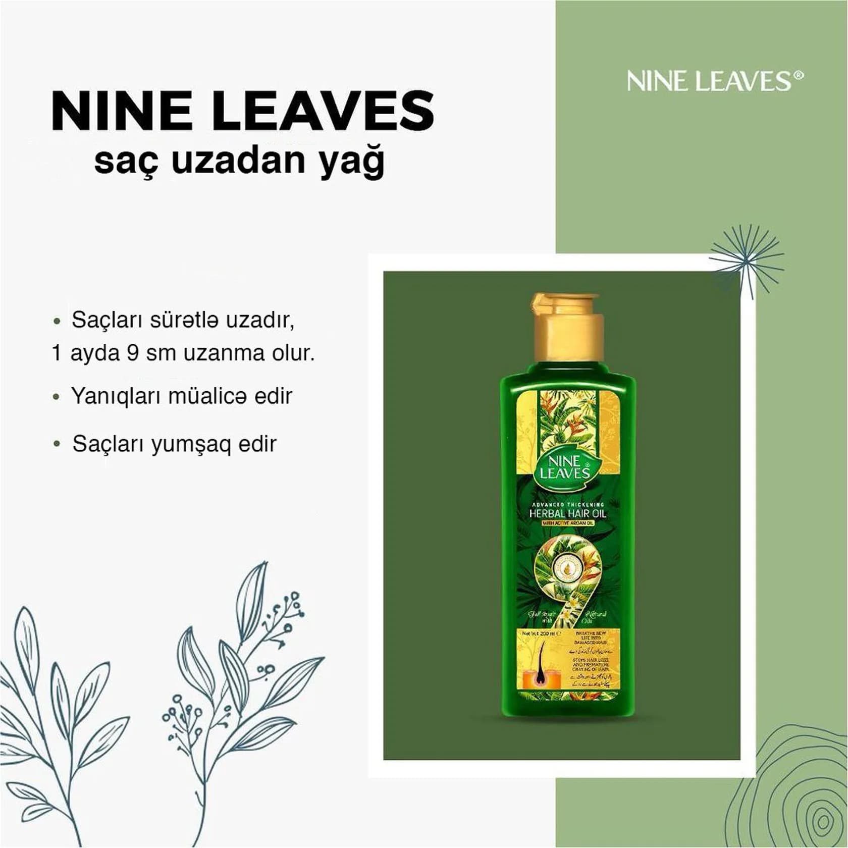 Saç yağı Nine Leaves, 100 ml — изображение 2