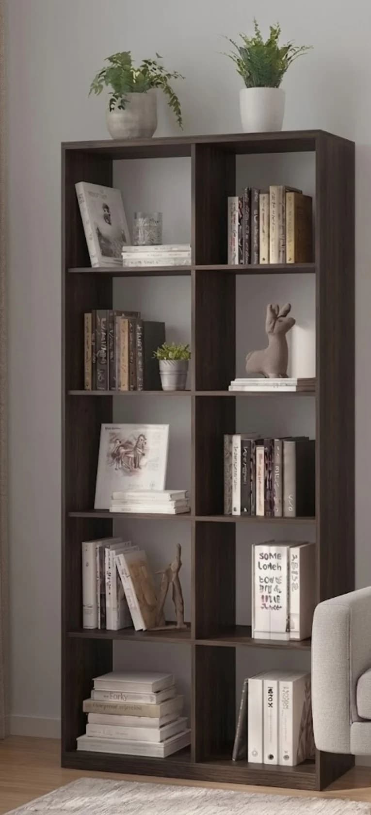Stellaj MB4, laminat, 200x80x36 sm, tünd qəhvəyi