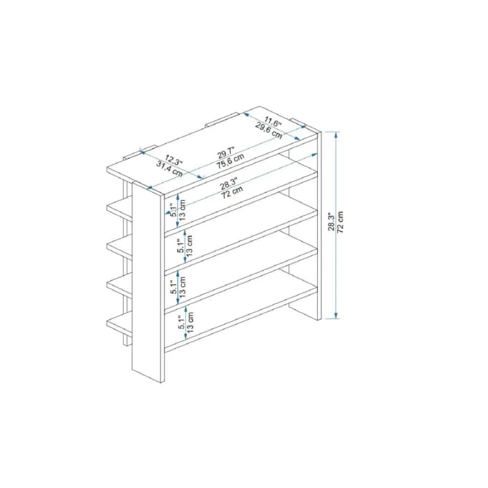Ayaqqabı üçün dolab SO032, laminat, 72x75.6x29.6 sm, antrasit — image 5
