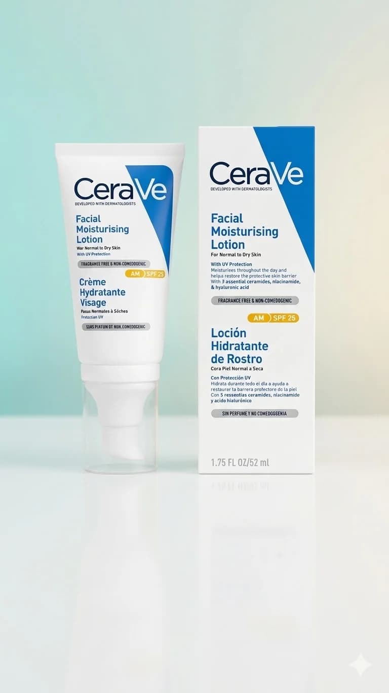 Normal və quru dərilər üçün losyon Moisturising SPF25, 52 ml