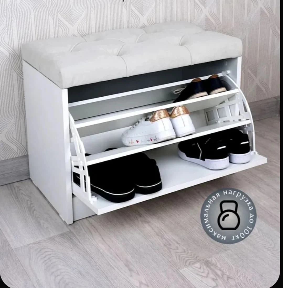 Ayaqqabı üçün rəf SO 007, laminat, ağ, 48х61х32 sm