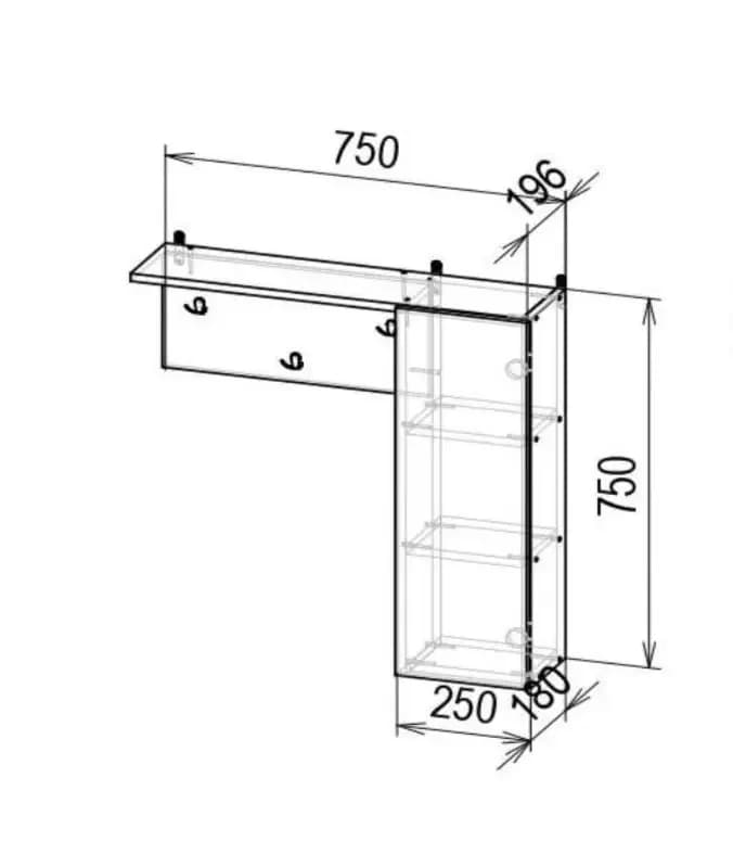 Asılqan Yagmur, laminat, sonoma, 75x75x20 sm — изображение 3
