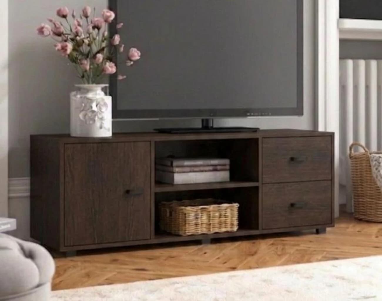 TV üçün tumba MB5, laminat, rəng venge, 130x45x35 sm