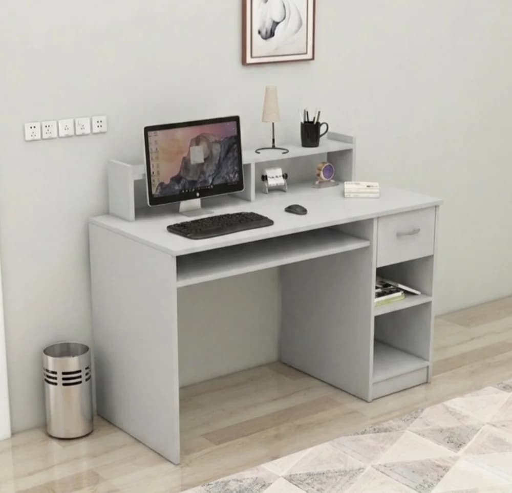 Yazı masası MB 11, boz, laminat, 110x75x50 sm.