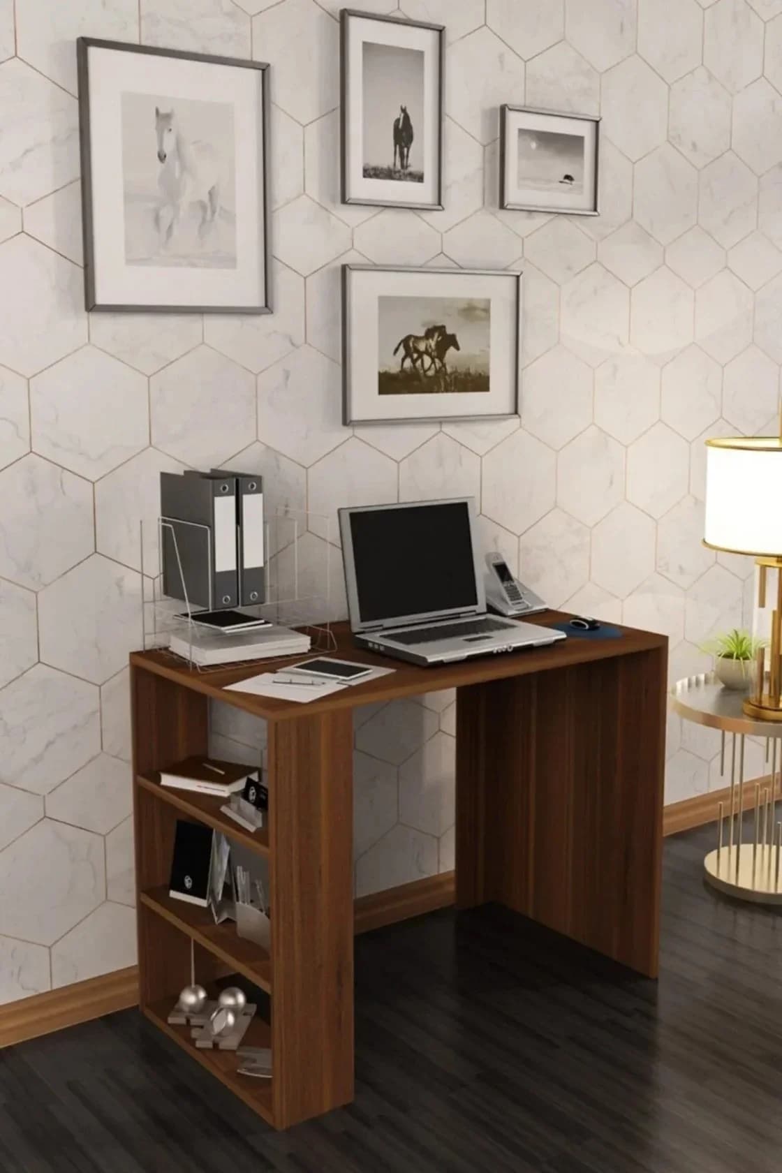 Yazı masası YM58, venge, laminat, 90х70х50 sm