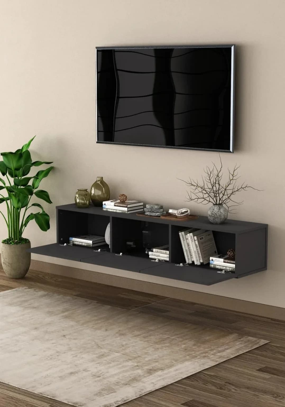 TV üçün tumba SO96, laminat, 30x160x32 sm — image 2