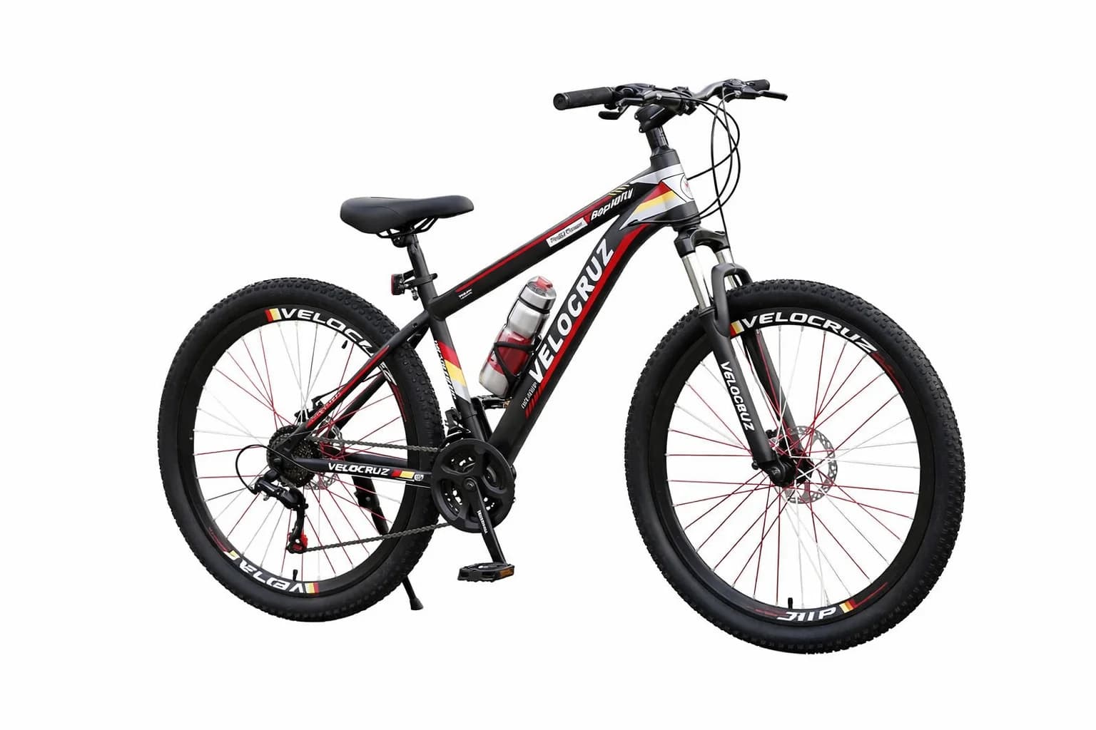 Dağ velosipedi Velocruz MTB, 26", qara/qırmızı