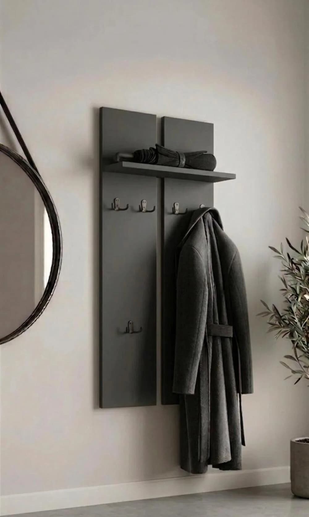 Divarüstü asılqan MB4, antrasit, laminat, 105x50x15 sm