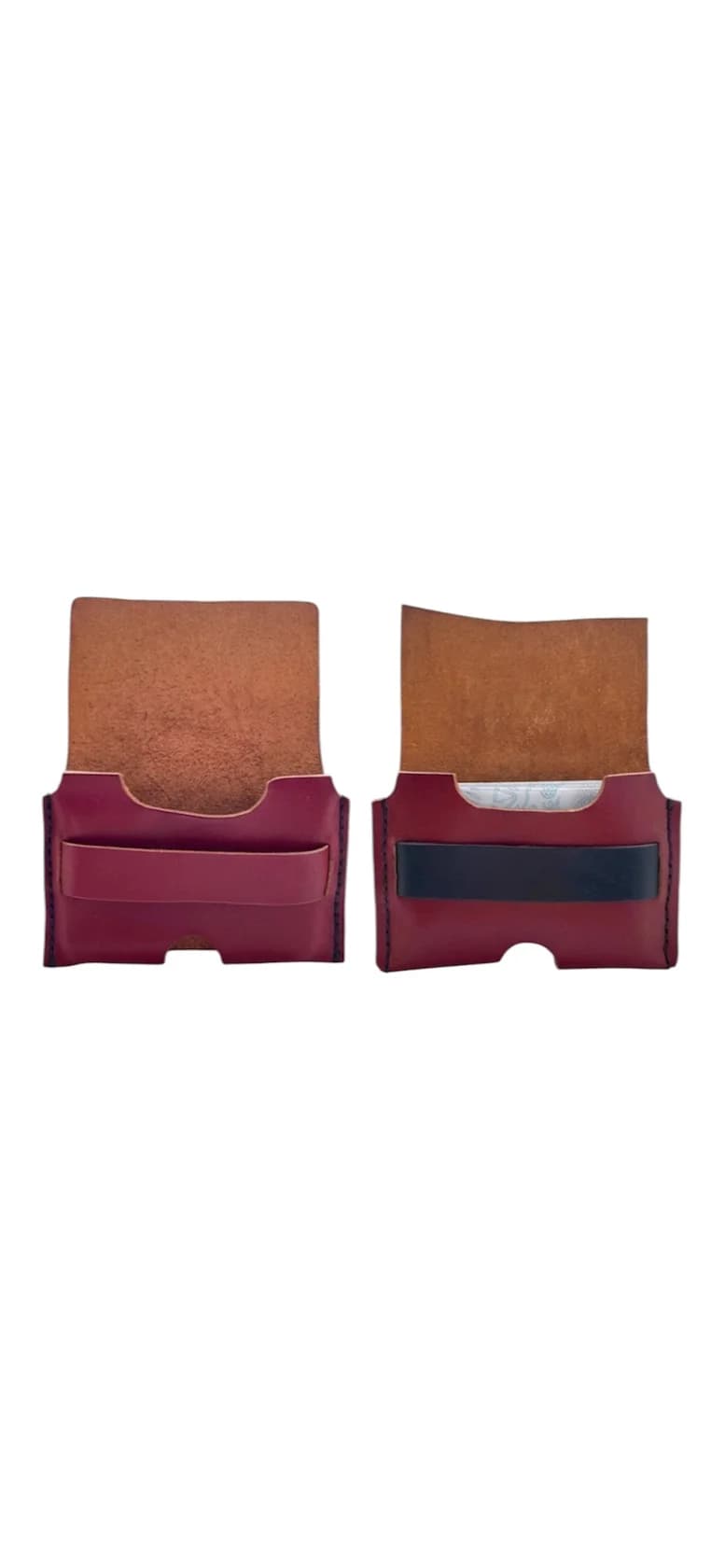 Kredit kart qabı 35340330, dəri, 7x10 sm, tünd qırmızı — şəkil 3