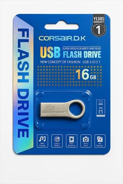 Fleş kart Corsair D.K 16GB USB 3.1 Metal, gümüşü - Fləş kart Corsair D.K 16 GB USB 3.1