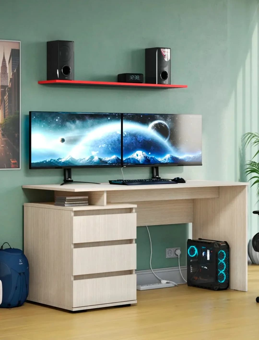 Kompüter masası SO 021, laminat, bej — изображение 2