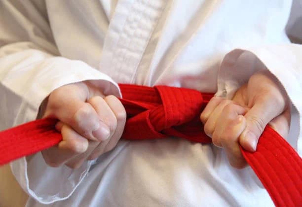 Karate kəməri Aravaza, qırmızı, 300 sm — image 3