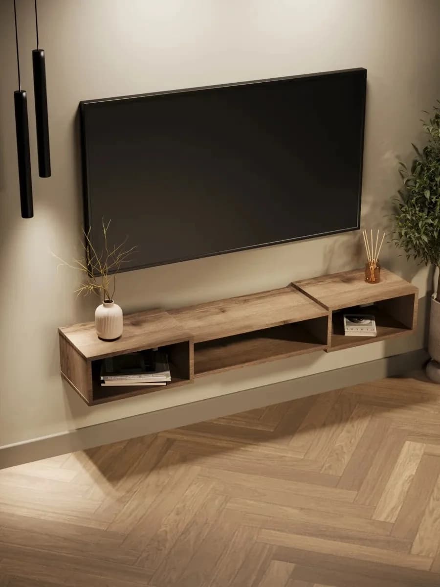TV üçün tumba Yagmur, laminat, qəhvəyi, 150.1x20.1x30.1 sm — изображение 2