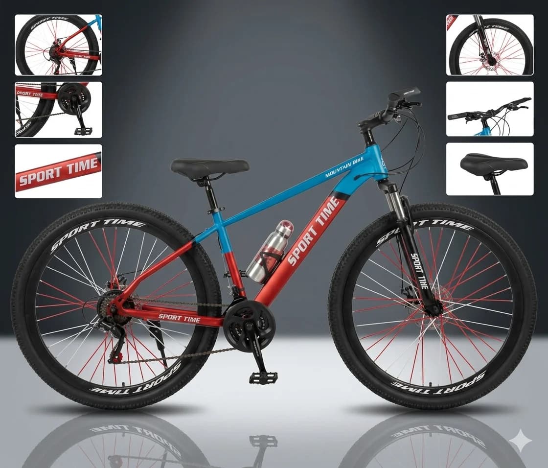 Dağ velosipedi Sport Time 29", qırmızı/göy