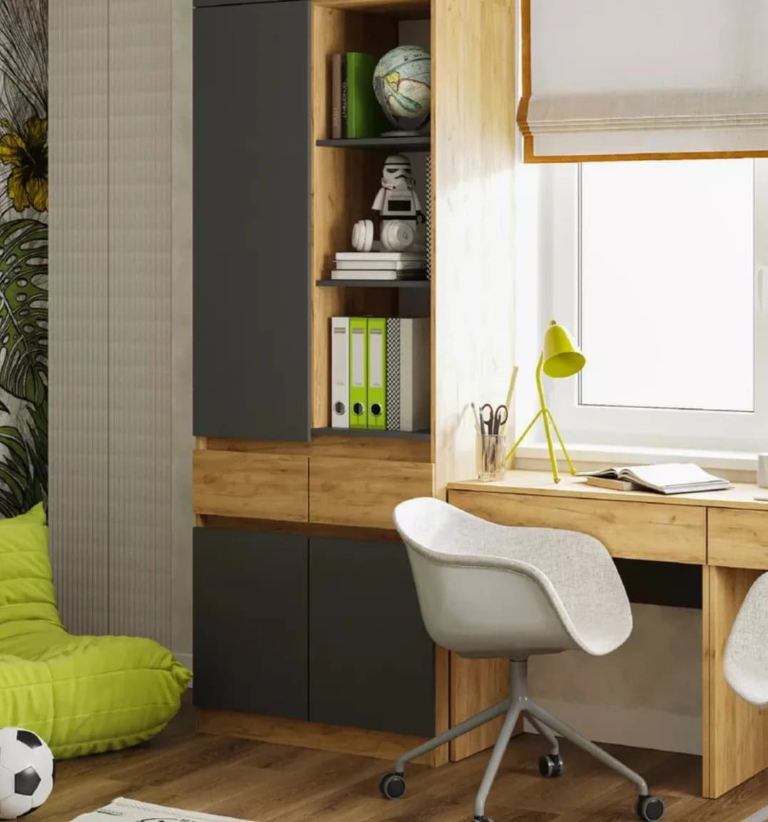 Kitablar üçün şkaf s121, laminat, 210х80х49 sm — image 4