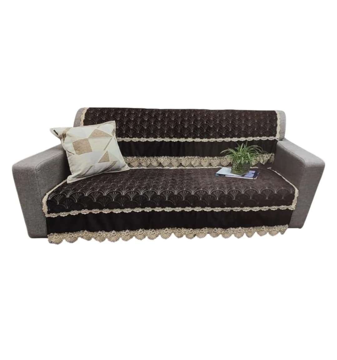Divan və kreslo örtüyü dəsti, kreslo örtüyü 75x150 sm 2 ədəd, divan örtüyü 75x280 sm 1 ədəd, villur, maqnitli, sürüşməz