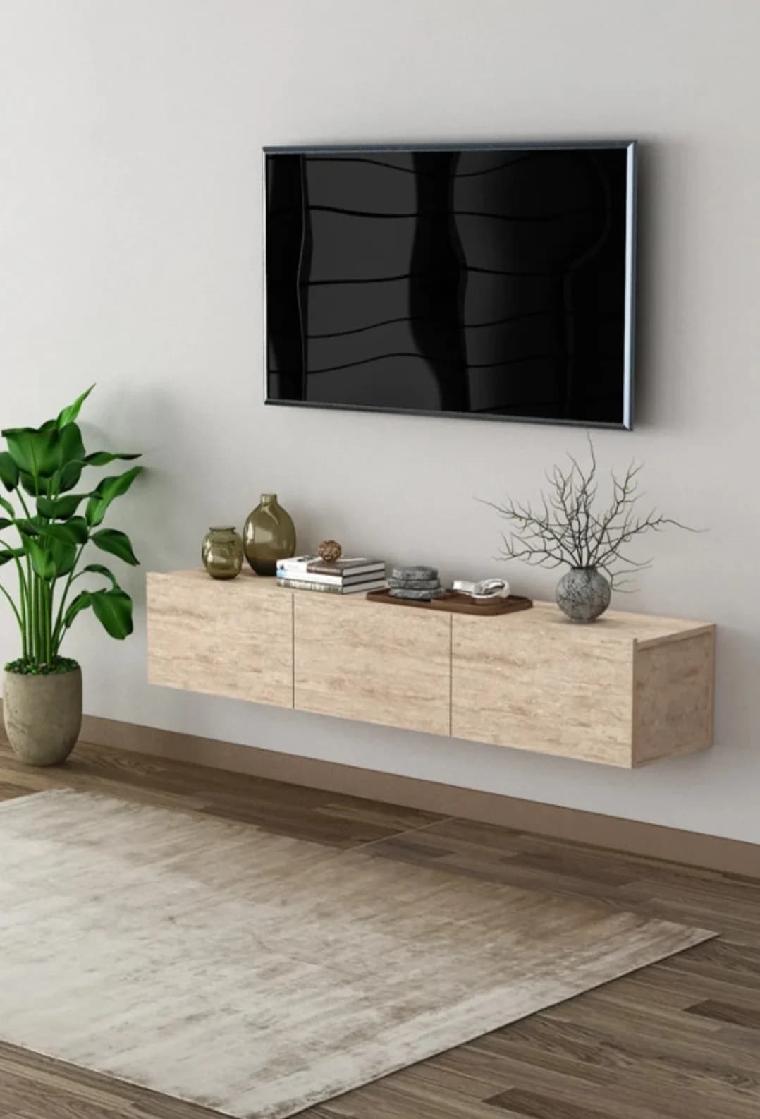 TV üçün tumba SO83, laminat, 30x160x32 sm