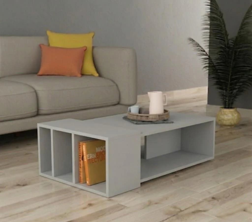 Jurnal masası 12746343, laminat, açıq boz, 90x60x45 sm