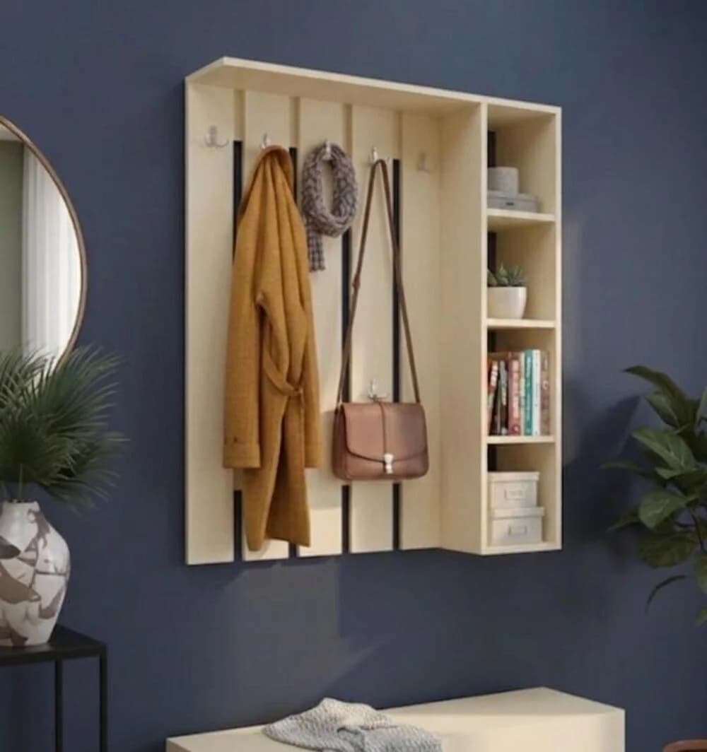 Divarüstü asılqan MB3, bej, laminat, 100x110x25 sm
