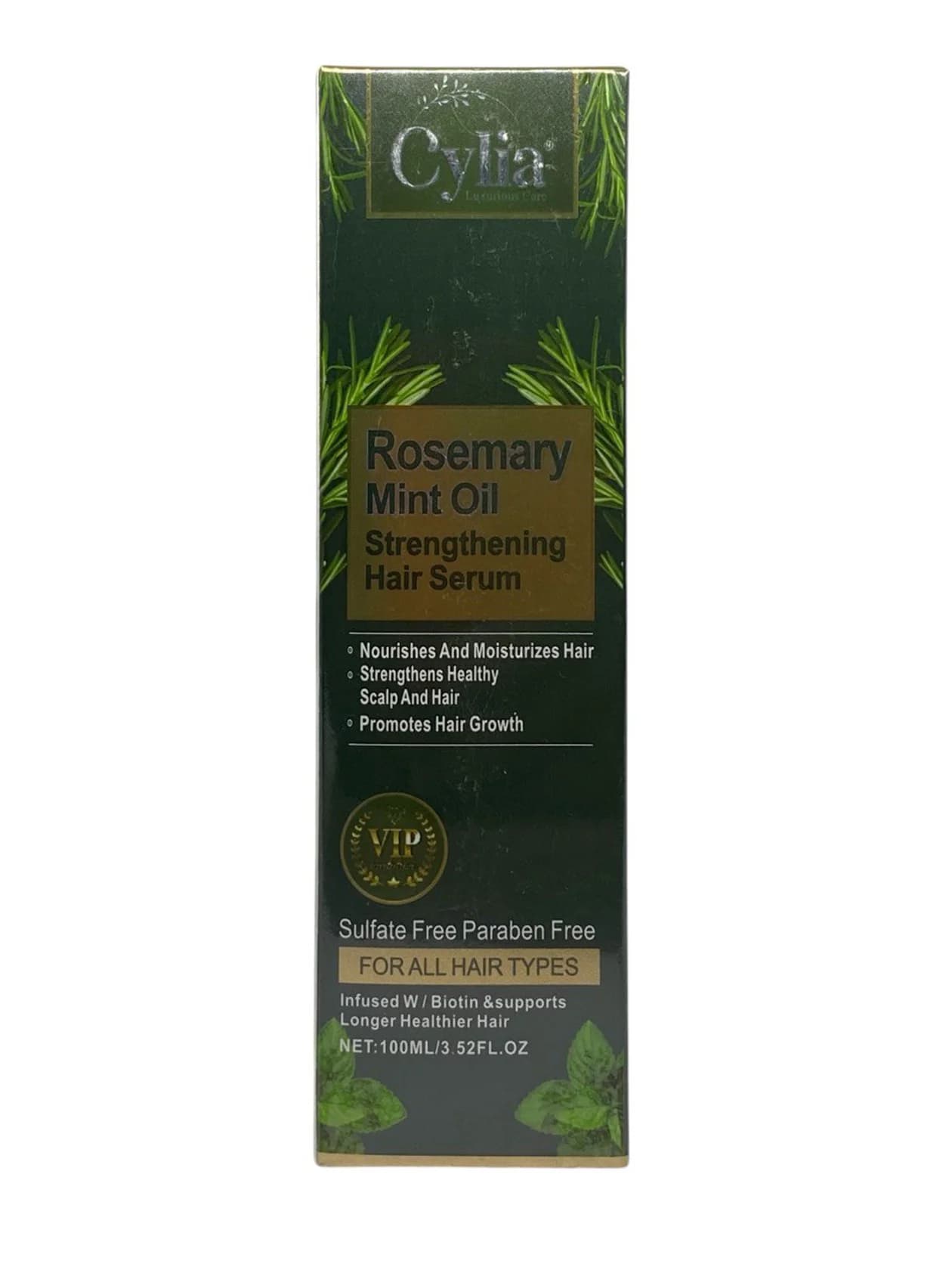 Saçlar üçün zərdab Cylia Rosemary Mint Oil Strengthening 100 ml