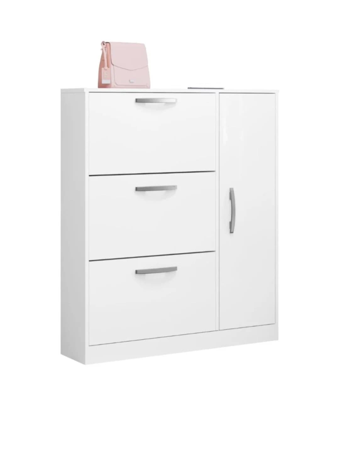 Ayaqqabı üçün Tumba SO0029, laminat, 90x70 sm, ağ