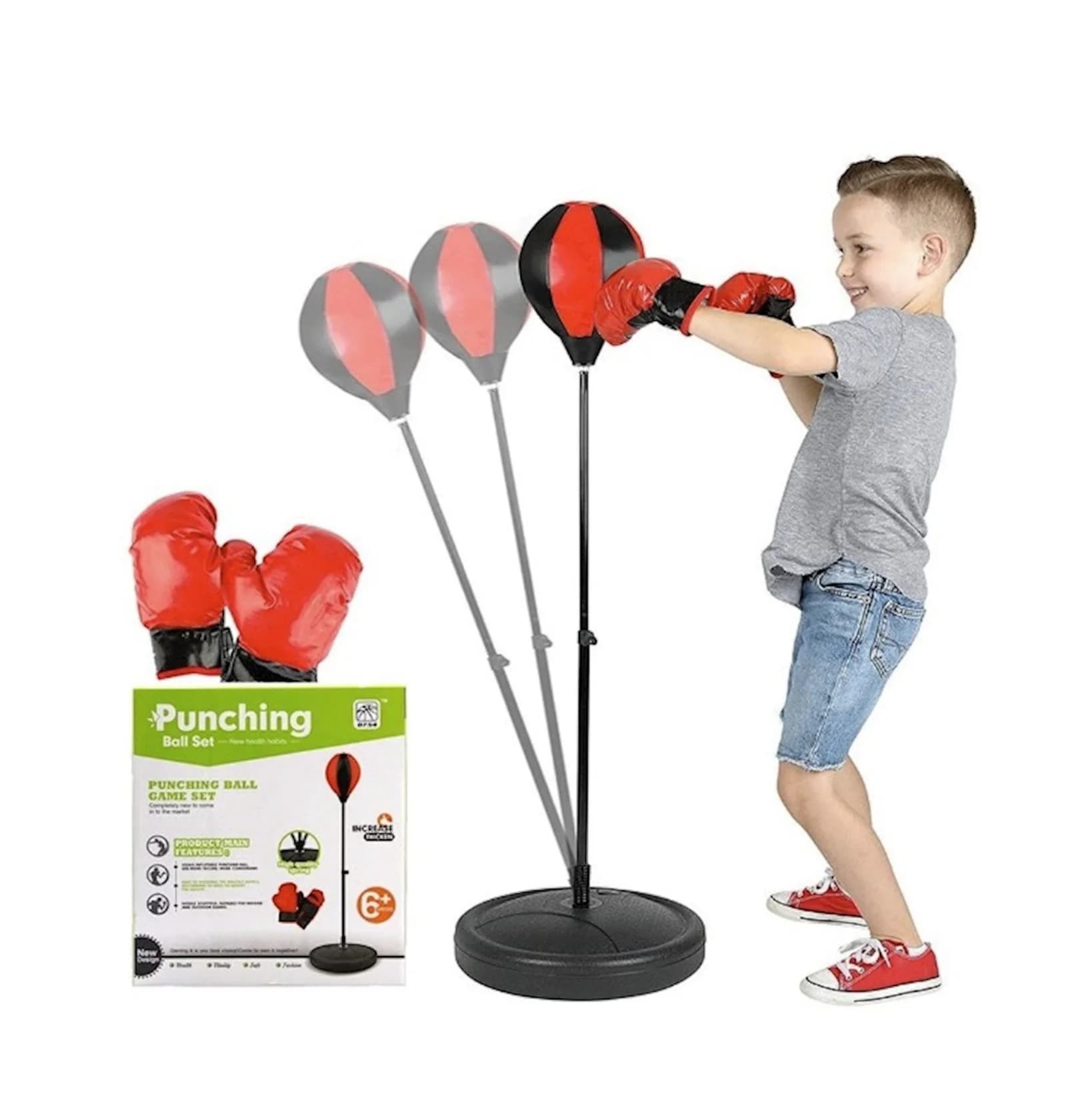 Uşaqlar üçün boks dəsti Punching PPower97, 6+ yaş, rezin, 3 əşya