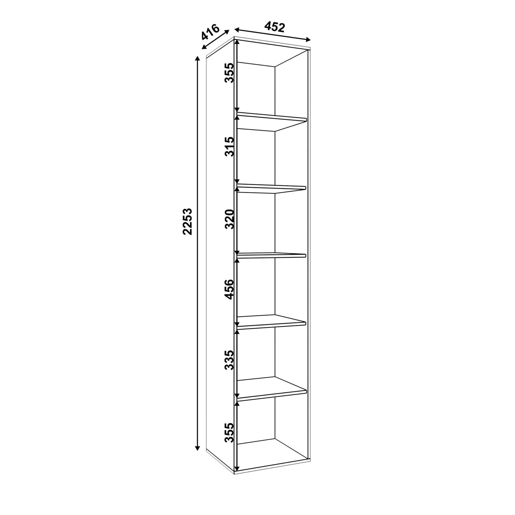 Şkaf Yagmur, laminat, bej, 225.3x41.6x45.1 sm — изображение 4