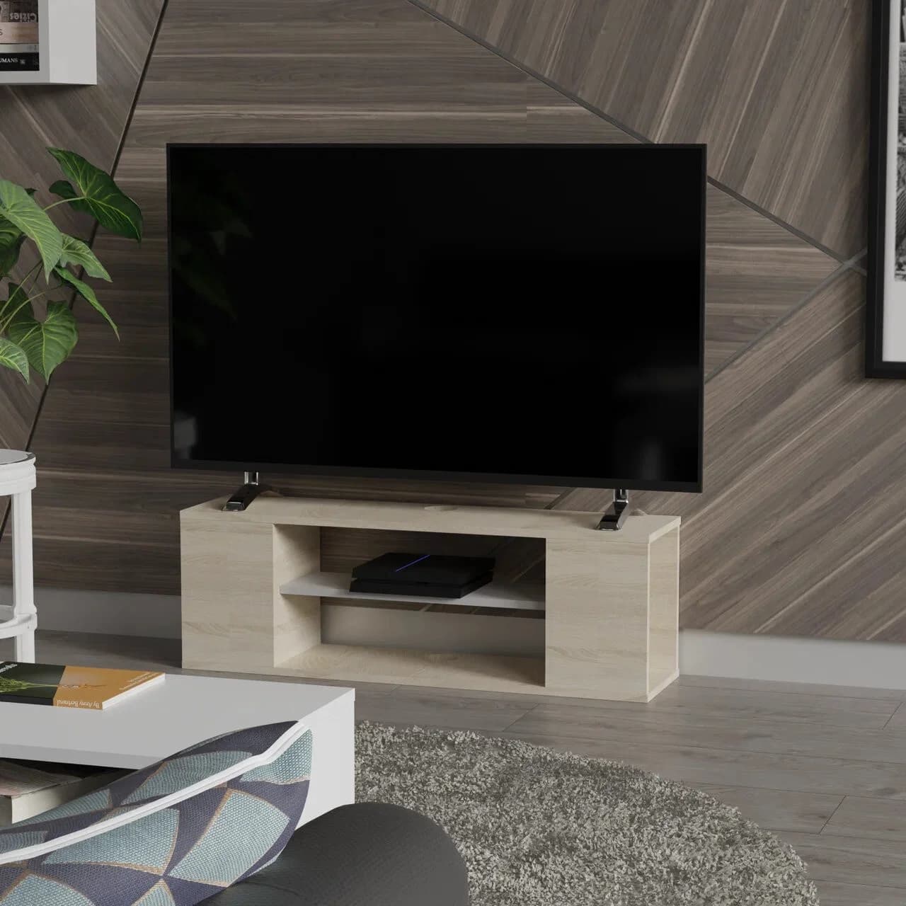 TV üçün tumba Yagmur, laminat, sonomo, 100x26x33.2 sm