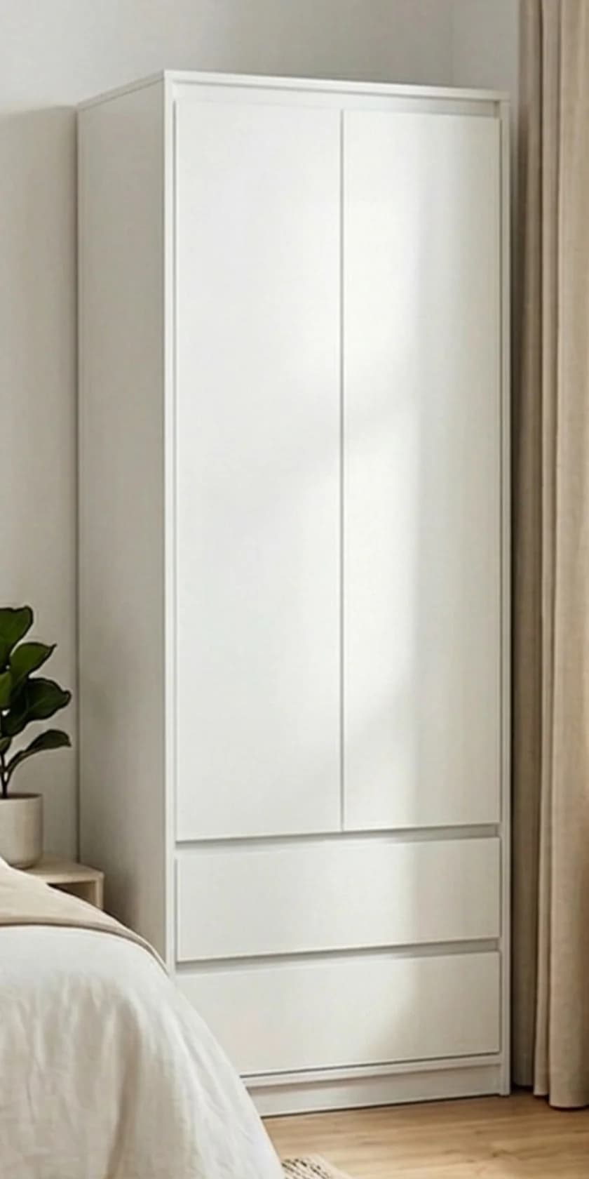 Döşəməüstü dolab MB 4, laminat, Ağ, 190x80x52sm