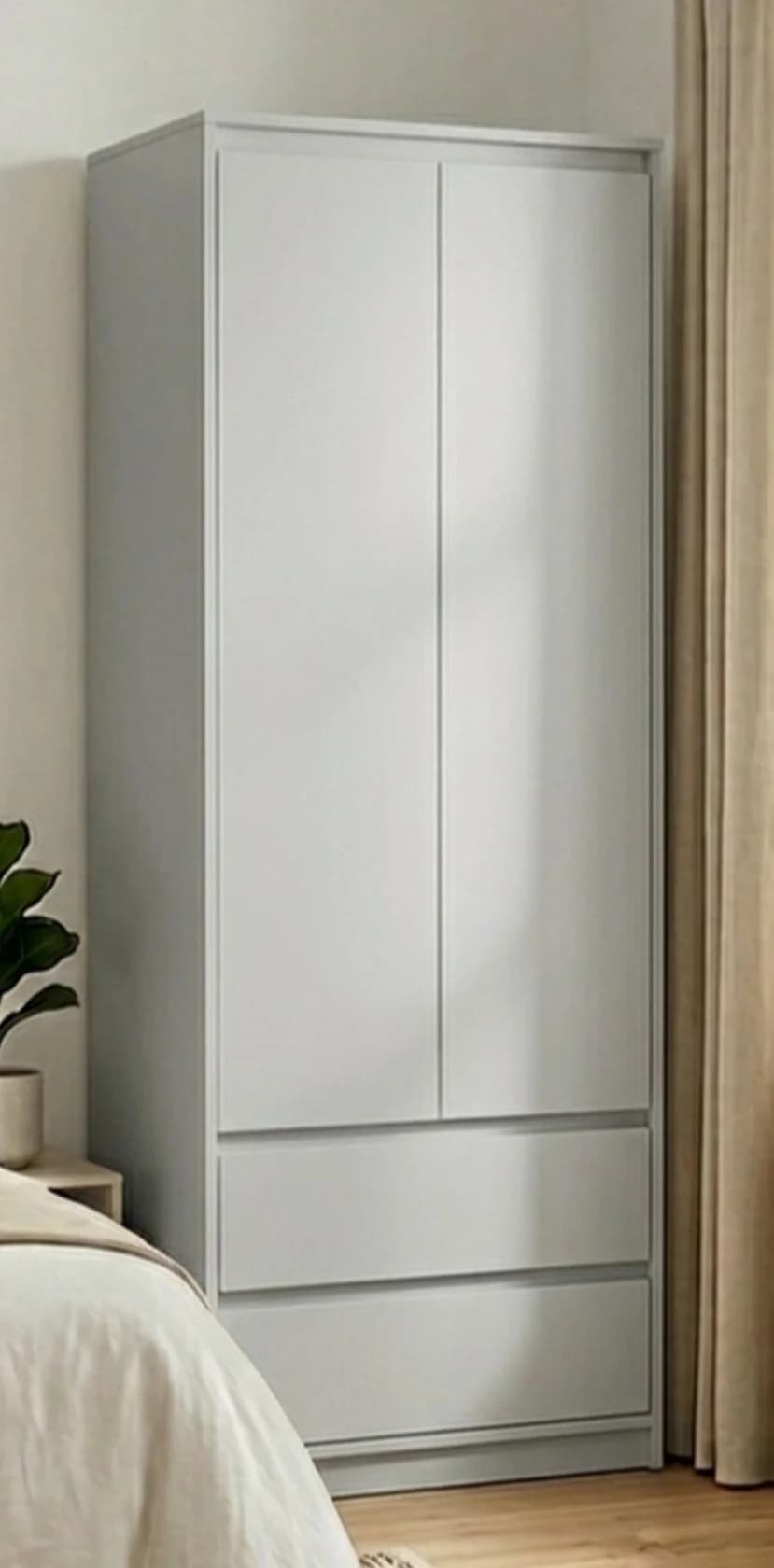 Döşəməüstü dolab MB 4, laminat, Boz, 190x80x52sm