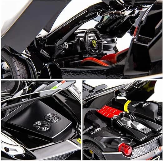 Avtomobil Ferrari 1:22, səs və işıqlı, metal, qara — изображение 3