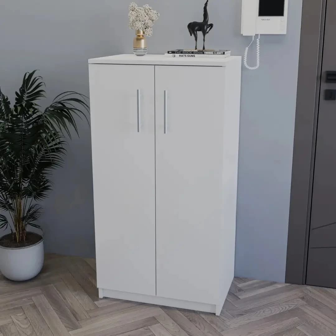 Ayaqqabı üçün şkaf Yagmur, laminat, ağ, 108x40x56 sm