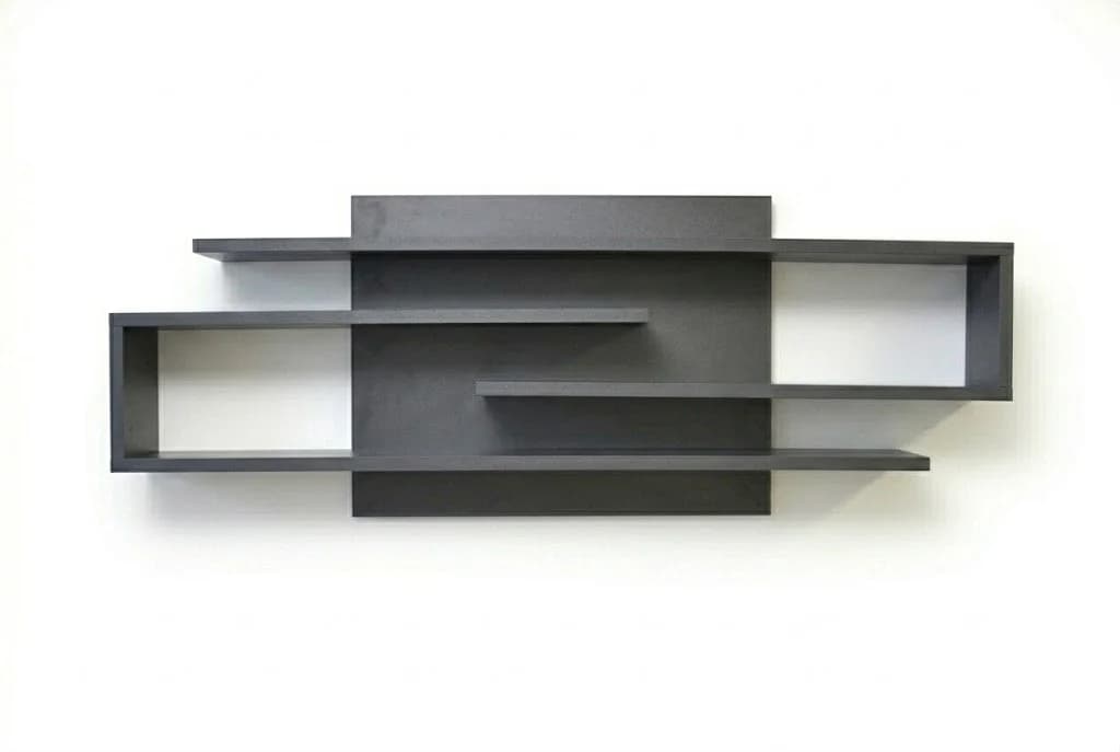 Rəf 2762, laminat, antrasit, 80х60х25 sm