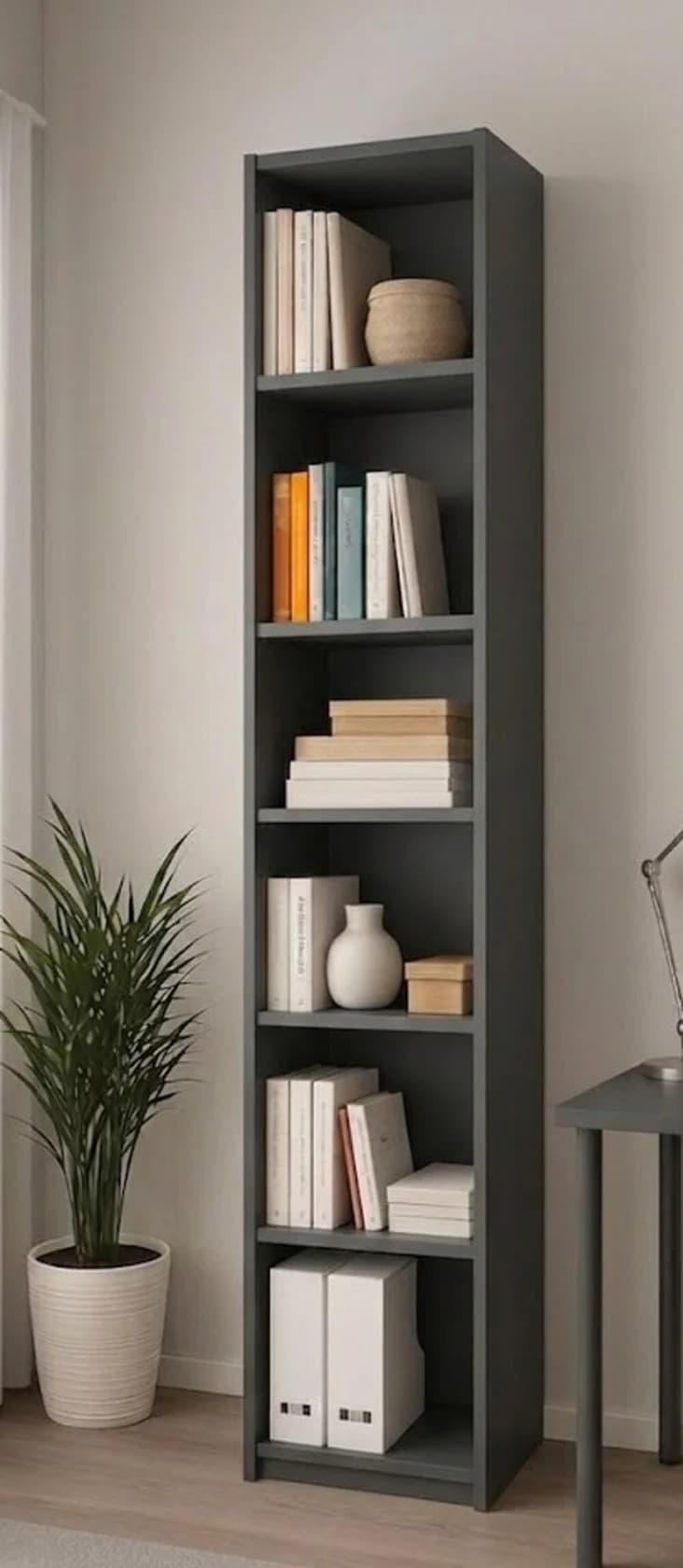 Stellaj MB3, laminat, 210x50x36 sm, antrasit