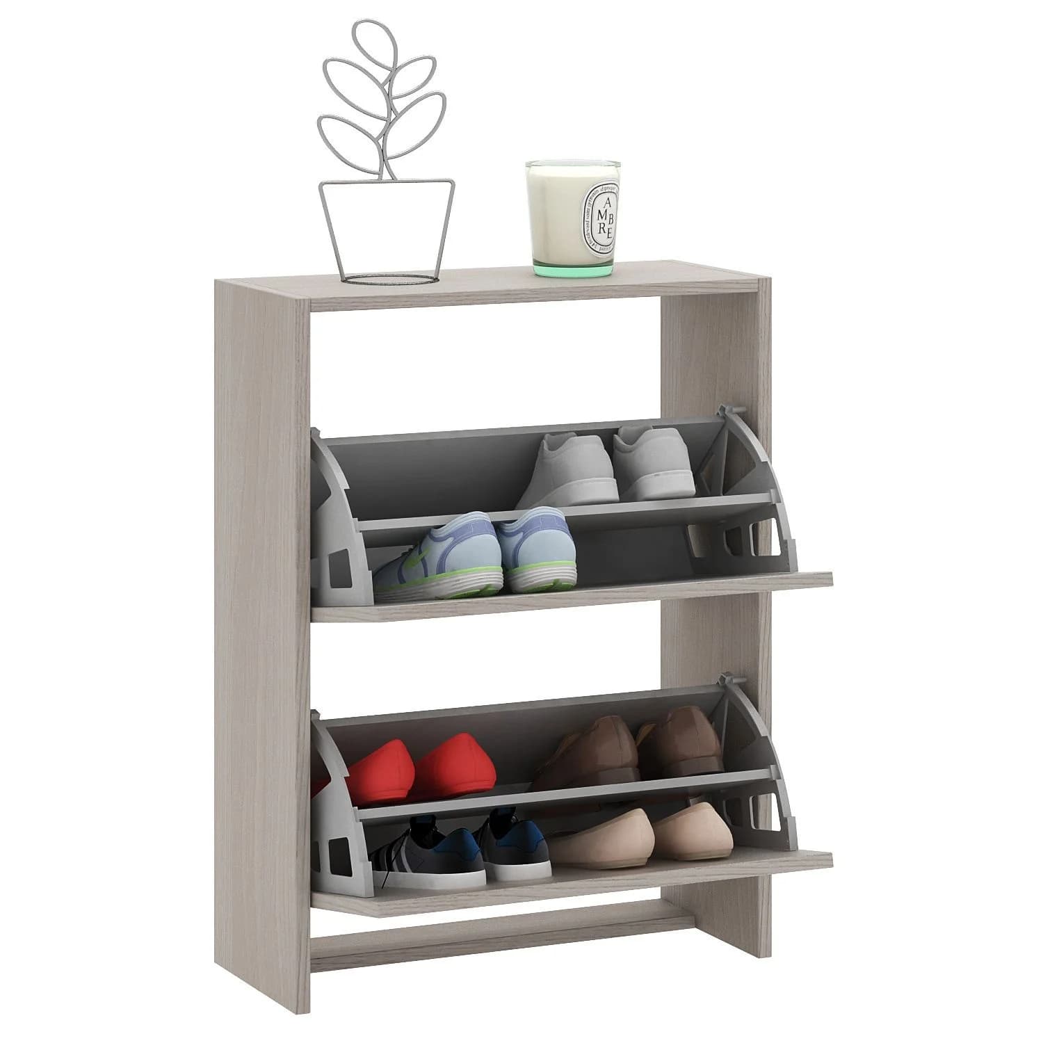 Ayaqqabı üçün tumba No brand Ayaqqabı üçün stellaj 77 sm 52 sm 4 əd Laminat — image 4