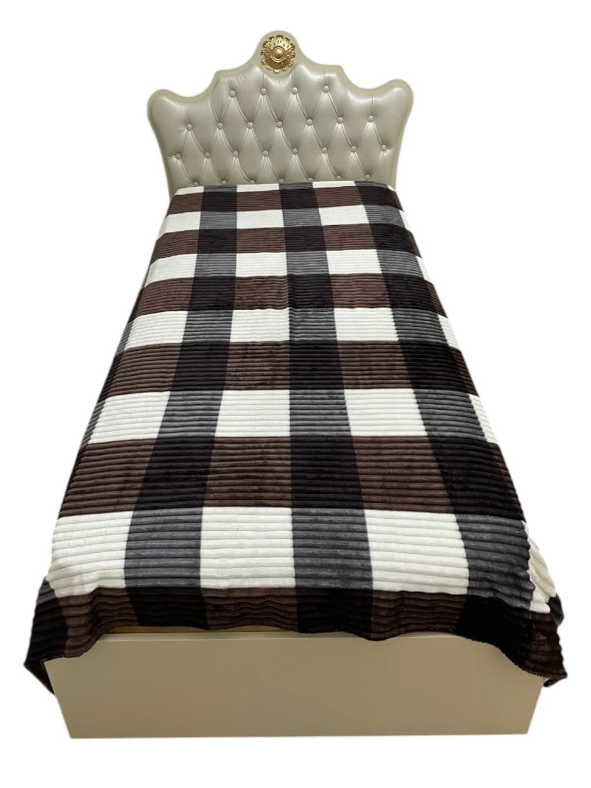 Yataq örtüyü Bamboo model 13.13, yeni model, yaz-yay-payız fəsilli, kletka (şahmat) naxışlı, Bamboo materiallı - GS_1_014