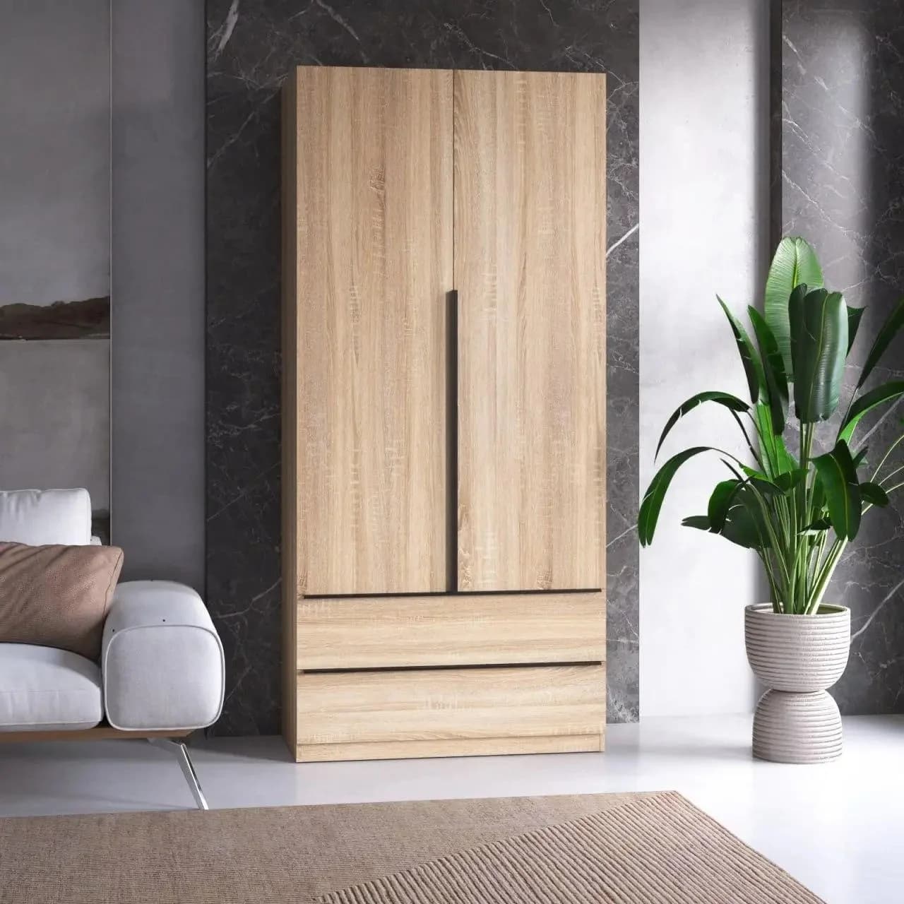 Şkaf Yagmur, laminat, sonoma, 220x80 sm