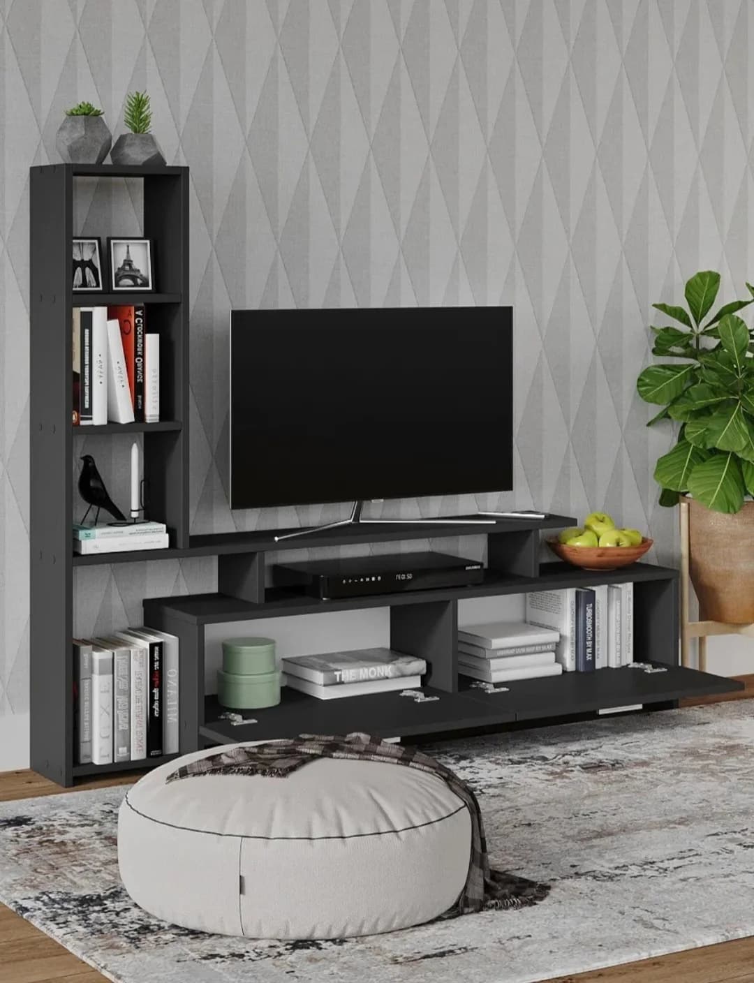TV üçün tumba SO105, laminat, 25x135x112 sm — изображение 4