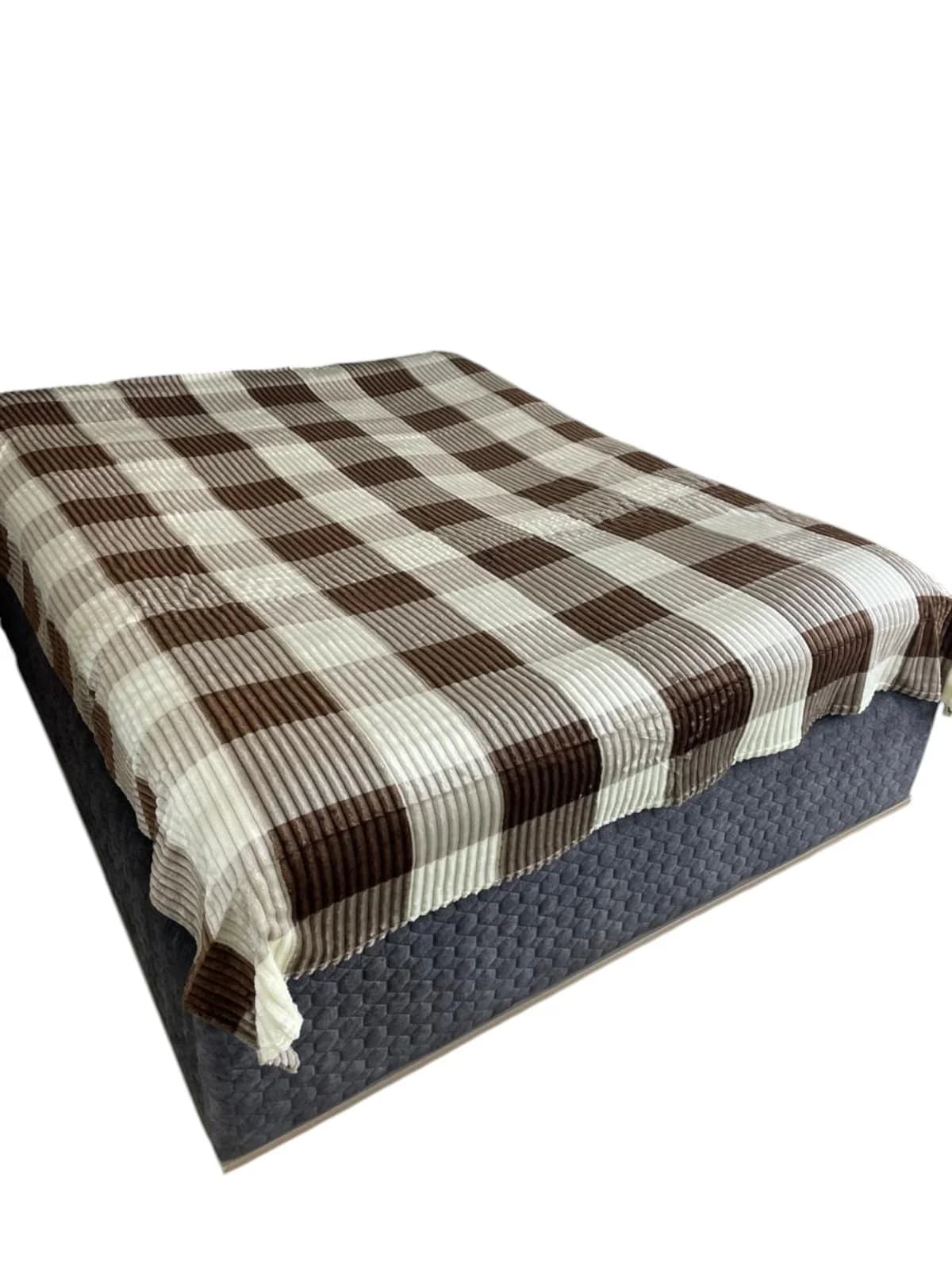 Yataq örtüyü Bamboo model 13.19, yeni model, yaz-yay-payız fəsilli, kletka (şahmat) dizaynlı, Bamboo materiallı - GS_1_020