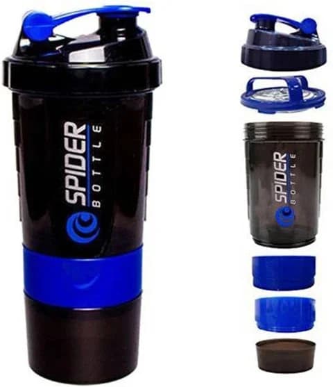 Şeyker Spider bottle göy, 500 ml, Qida plastiki, Tritan, Waterproof, Şeyker qapaq tipi — şəkil 3