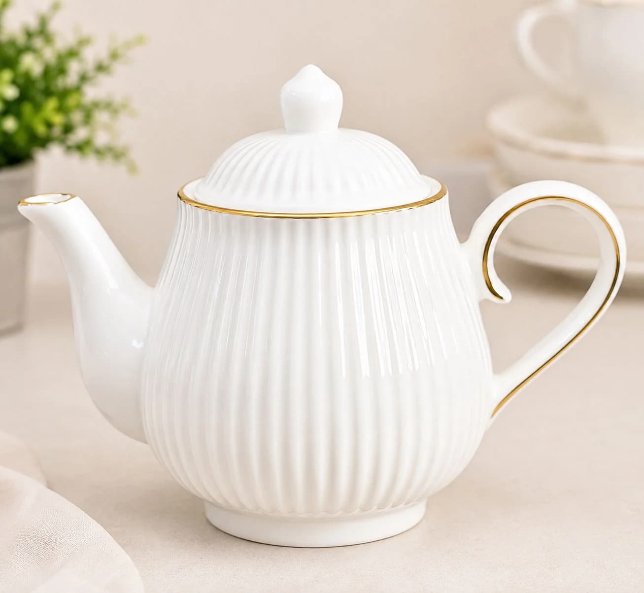 Çaydan 2654, keramika, ağ, 1000 ml