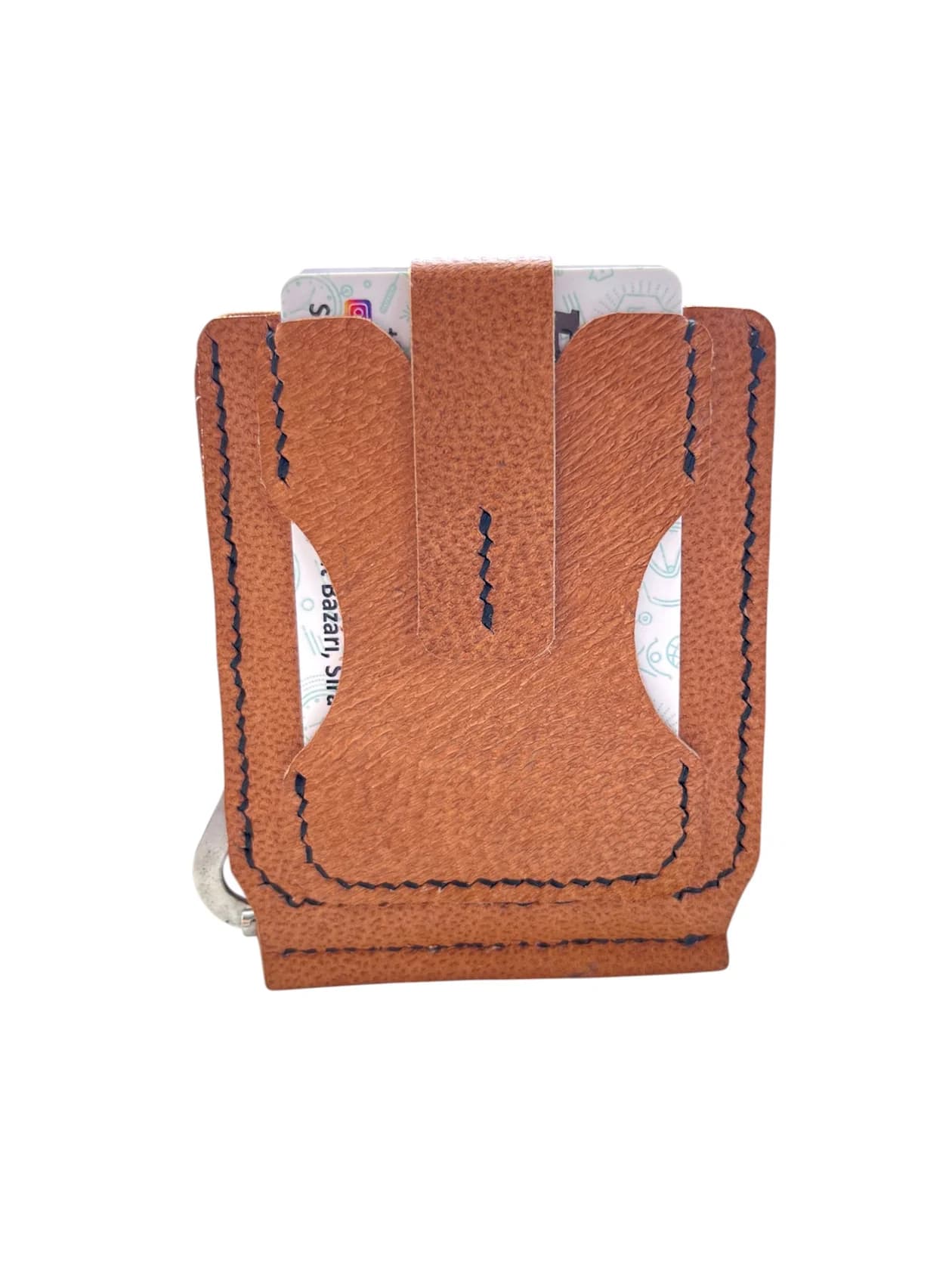 Kredit kart qabı 14007071, dəri, 7.5x10 sm, qəhvəyi — şəkil 4