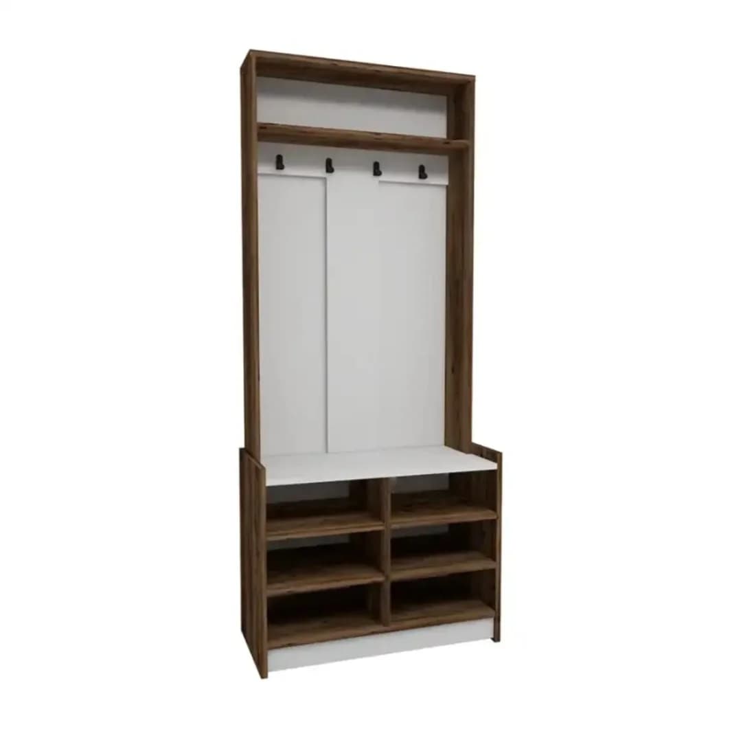 Rəfli asılqan SO006, laminat, ağ/bej, 179x76x35 sm — изображение 4